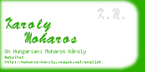karoly moharos business card